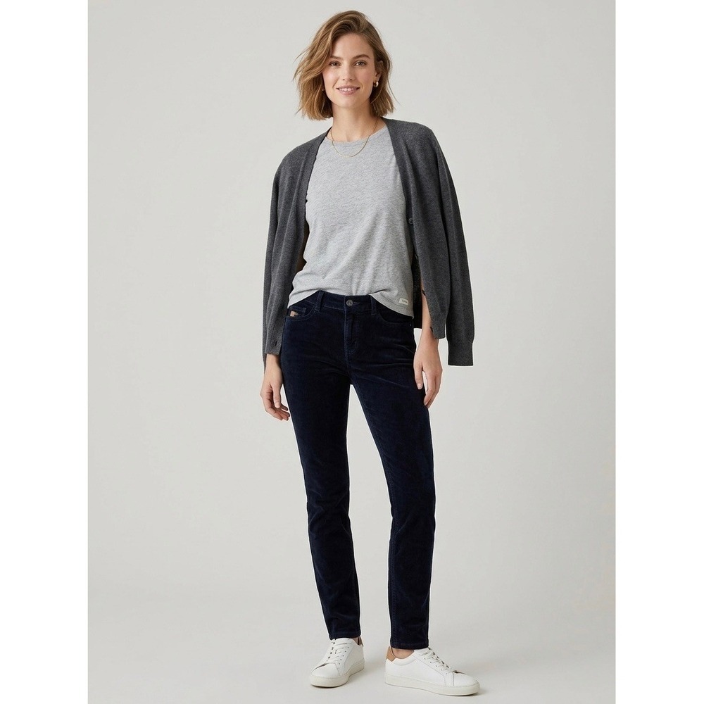 Pilcro and the Letterpress Anthropologie Navy Blue Velvet Pants Size 27